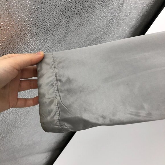 Versace Sport  silver hooded windbreaker cropped drawstring hem womens SP - Picture 13 of 15